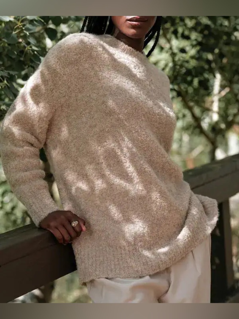 Jenni Kayne Alpaca Bouclé Cocoon Crewneck